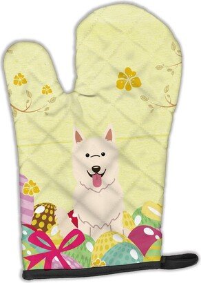 Easter Eggs White German Shepherd Oven Mitt