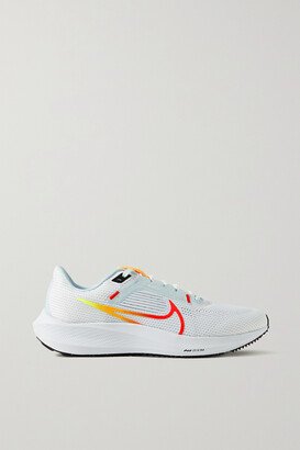 Air Zoom Pegasus 40 Rubber-trimmed Mesh Sneakers - White