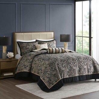 Gracie Mills 5-pc Aubrey Reversible Quilt Set - Queen