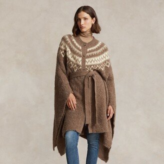 Fair Isle Wool-Blend Cape Cardigan