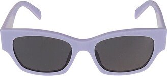 Rectangular Lens Logo Sided Sunglasses