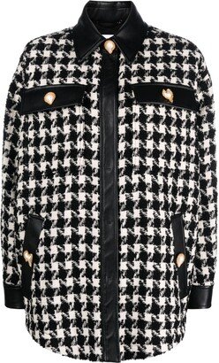 Houndstooth Knitted Coat