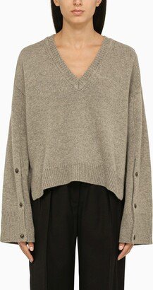 Grey wool and cashmere jumper