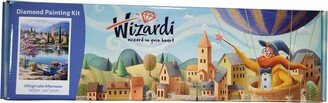 Crafting Spark Diamond Painting Kit Wizardi Village Lake Afternoon WD311 15.7 x 19.7 inches