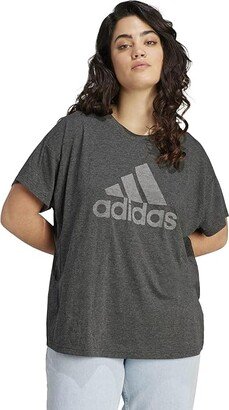 Plus Size Winners 3.0 Tee (Black Melange/Grey Three) Women's Clothing