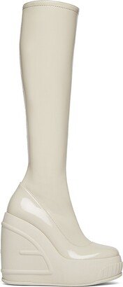 140MM Knee-High Wedge Boots