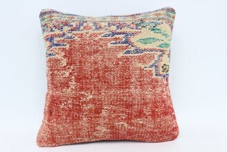 Antique Pillows, Turkish Kilim Pillow, Pillow Covers, Red Cover, Rug Bedding Case, Cute Cushion, 6999