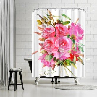 71 x 74 Shower Curtain, Tea Roses by Suren Nersisyan