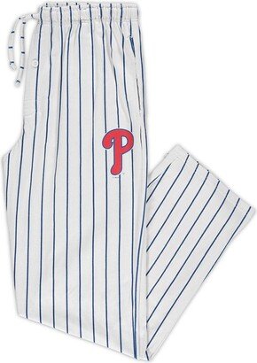 Men's Concepts Sport White, Royal Philadelphia Phillies Big and Tall Pinstripe Sleep Pants - White, Royal