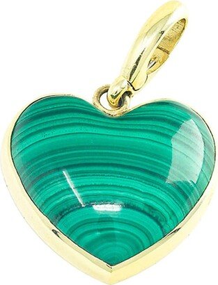 Jenna Blake 18K Yellow Gold & Malachite Small Heart Charm