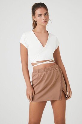 Women's Active Tulip-Hem Skort in Ash Brown/Black Medium