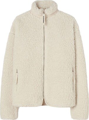 Faux-Shearling Zipped Cardigan