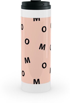 Travel Mugs: Sweet Mom Typography - Pale Nude Stainless Mug, White, 16Oz, Pink