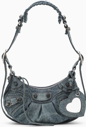 Le Cagole XS denim shoulder bag