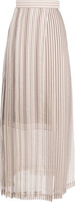 Striped Silk Maxi Skirt