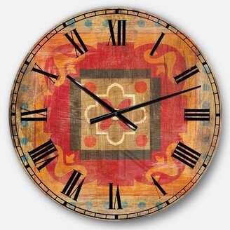 Designart Bohemian Chic Oversized Metal Wall Clock