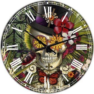 Designart Baron in Bloom Oversized Modern Wall Clock - 36