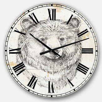 Designart Wildlife Animal Oversized Metal Wall Clock