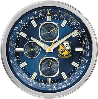 Gallery Indoor/Outdoor Blue Angels Silver-Tone and Blue Wall Clock