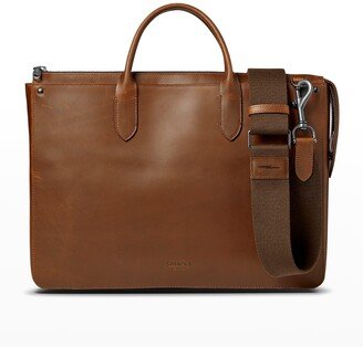 Men's Slim Traveler Leather Briefcase