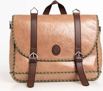 Beige Leather Men's Briefcase