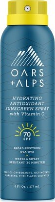 Oars + Alps Hydrating Antioxidant Sunscreen Spray Spf 70, 6 oz.