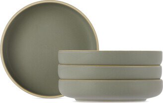 Lineage Ceramics Gray Deep Lunch Plate, 4 pcs