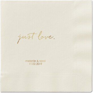 Wedding Napkins: Romantic Delight Napkins, Yellow, Ecru