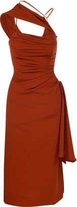 Draped Asymmetric Dress