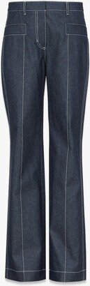 Flared Denim Pants