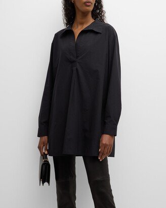 Petite Washed Organic Cotton Poplin Tunic