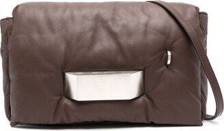 Brown Big Pillow Griffin Cross Body Bag