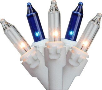 Northlight Set of 50 Blue Clear Mini Christmas Lights 2.5 Spacing - White Wire