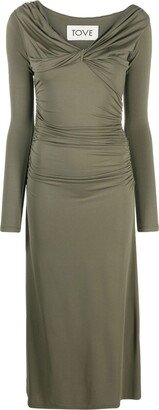 Gina twisted midi dress