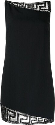 Greca embellished crepe minidress