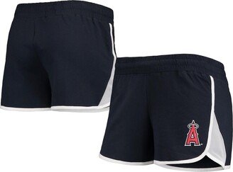 Women's Navy Los Angeles Angels Stretch French Terry Shorts