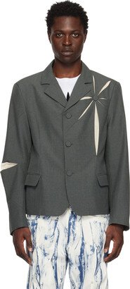 KUSIKOHC Gray Origami Blazer