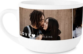 Mugs: Modern Love Heart Trio Latte Mug, White, 25Oz, White