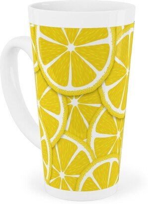 Mugs: Limes And Lemons Tall Latte Mug, 17Oz, Yellow