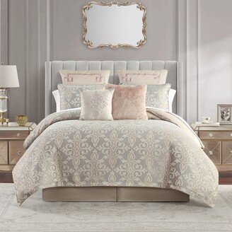 Waterford Fine Linens Travis Mocha 6 Piece Comforter Set