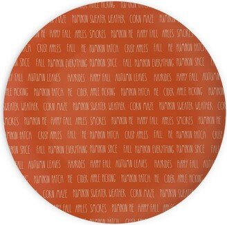 Plates: Fall Typography - Orange Plates, 10X10, Orange