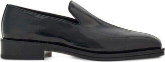 Contrasting-Panel Leather Loafers