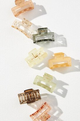 By Anthropologie Mini Rectangle Claw Hair Clips, Set of 8