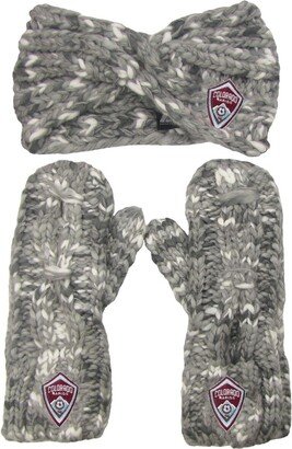 Women's ZooZatz Gray Colorado Rapids Marled Headband and Mittens Set