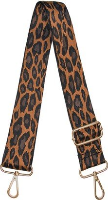 Luxe Tan Leopard Print Bag Strap.