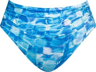 Bukawaswim Antibes Sirène Pool Tile Ruched Bikini Bottoms - Econyl® Regenerated Nylon