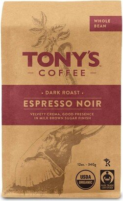 Tony's Coffee Espresso Noir Dark Roast Whole Bean Coffee - 12oz