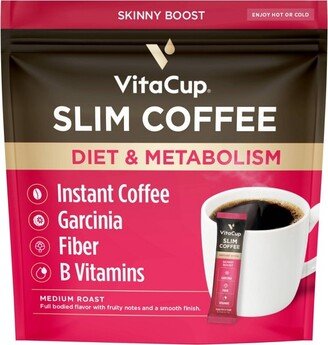 VitaCup Slim Instant Coffee Packets, Diet & Metabolism, Serve Hot or Cold - 24ct