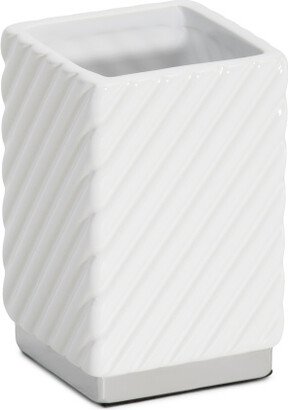 TJMAXX Ceramic Textured Bath Tumbler With Metal Base