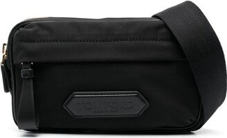 Logo-Patch Leather Belt Bag-AA